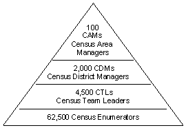 Pyramid organisational structure